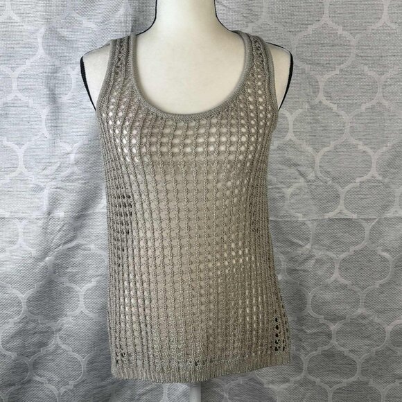 The Limited Gray Crochet Tank Size XS - Picture 1 of 7